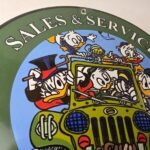 Vintage Jeep Porcelain Sign – Garage Shop Gas Service Station Pump Plate Sign - Image 5