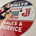 Vintage Jeep Vehicles Porcelain Sign – Gas Pump Sales Service Sign - Image 13