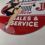 Vintage Jeep Vehicles Porcelain Sign – Gas Pump Sales Service Sign - Image 14