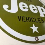 Vintage Jeep Vehicles Sign – USA Army Gas Pump Porcelain Sign - Image 11