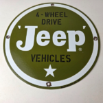 Vintage Jeep Vehicles Sign – USA Army Gas Pump Porcelain Sign - Image 15