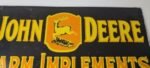 Vintage John Deere Porcelain Sign – Farm Implements Tractor Gas Pump Sign - Image 3