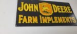 Vintage John Deere Porcelain Sign – Farm Implements Tractor Gas Pump Sign - Image 5