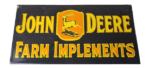 Vintage John Deere Porcelain Sign – Farm Implements Tractor Gas Pump Sign