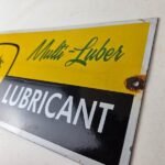 Vintage John Deere Porcelain Sign – Farm Tractor Gas Pump Multi Luber Sign - Image 12