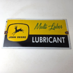 Vintage John Deere Porcelain Sign – Farm Tractor Gas Pump Multi Luber Sign - Image 15