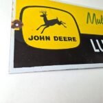 Vintage John Deere Porcelain Sign – Farm Tractor Gas Pump Multi Luber Sign - Image 6