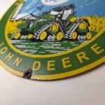 Vintage John Deere Sign – Busch Light Porcelain Farm Tractor Gas Pump Sign - Image 14