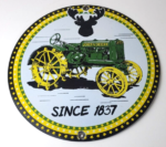 Vintage John Deere Sign – Farm Implements Advertising Gas Porcelain Sign - Image 2