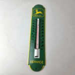Vintage John Deere Sign – Service Guage Gas Pump Sign on Porcelain Thermometer - Image 10
