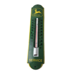 Vintage John Deere Sign – Service Guage Gas Pump Sign on Porcelain Thermometer - Image 2