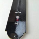 Vintage John Deere Sign – Service Guage Gas Pump Sign on Porcelain Thermometer - Image 4