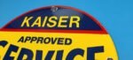 VINTAGE KAISER FRAZER PORCELAIN AMERICAN GAS AUTOMOBILE SERVICE DEALER SIGN - Image 8
