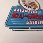 Vintage Kalamalka Gasoline Sign – Gas Service Station Pump Porcelain Sign - Image 11