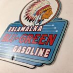 Vintage Kalamalka Gasoline Sign – Gas Service Station Pump Porcelain Sign - Image 13