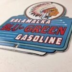 Vintage Kalamalka Gasoline Sign – Gas Service Station Pump Porcelain Sign - Image 14