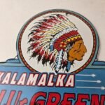Vintage Kalamalka Gasoline Sign – Gas Service Station Pump Porcelain Sign - Image 3