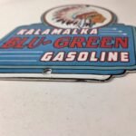 Vintage Kalamalka Gasoline Sign – Gas Service Station Pump Porcelain Sign - Image 10