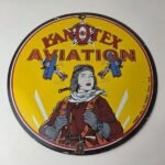 Vintage Kanotex Sign – Aviation Gas Pump Service Automobile Motor Sign - Image 3