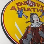 Vintage Kanotex Sign – Aviation Gas Pump Service Automobile Motor Sign - Image 9