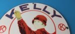 Vintage Kelly Tires Sign – Porcelain Gas Service Garage Shop Advertising Sign - Image 13