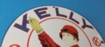 Vintage Kelly Tires Sign – Porcelain Gas Service Garage Shop Advertising Sign - Image 5