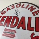 Vintage Kendall Gasoline Motor Oils Porcelain Sign – Bradford Grade Sign - Image 12