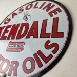 Vintage Kendall Gasoline Motor Oils Porcelain Sign – Bradford Grade Sign - Image 13