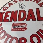 Vintage Kendall Gasoline Motor Oils Porcelain Sign – Bradford Grade Sign - Image 4
