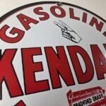 Vintage Kendall Gasoline Motor Oils Porcelain Sign – Bradford Grade Sign - Image 5