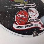 Vintage Kendall Motor Oil Sign – Skiing Winter Sport Ad Gas Porcelain Sign - Image 11