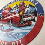 Vintage Kendall Motor Oil Sign – Snowmobile Winter Sport Ad Gas Porcelain Sign - Image 13