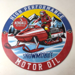 Vintage Kendall Motor Oil Sign – Snowmobile Winter Sport Ad Gas Porcelain Sign - Image 15