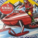 Vintage Kendall Motor Oil Sign – Snowmobile Winter Sport Ad Gas Porcelain Sign - Image 4