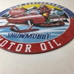 Vintage Kendall Motor Oil Sign – Snowmobile Winter Sport Ad Gas Porcelain Sign - Image 10