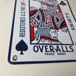 Vintage King Kard Overalls Sign – Playing Card Advertisement Gas Porcelain Sign - Image 11
