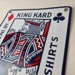 Vintage King Kard Overalls Sign – Playing Card Advertisement Gas Porcelain Sign - Image 12
