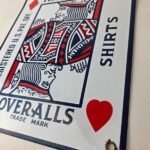 Vintage King Kard Overalls Sign – Playing Card Advertisement Gas Porcelain Sign - Image 13