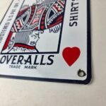 Vintage King Kard Overalls Sign – Playing Card Advertisement Gas Porcelain Sign - Image 14