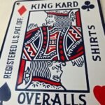 Vintage King Kard Overalls Sign – Playing Card Advertisement Gas Porcelain Sign - Image 4