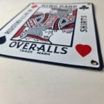 Vintage King Kard Overalls Sign – Playing Card Advertisement Gas Porcelain Sign - Image 10