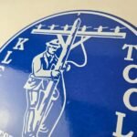 Vintage Klein Tools Porcelain Sign – Auto Mechanic Gas Service Shop Garage Sign - Image 12