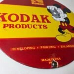 Vintage Kodak Camera Sign – Photos Manufacturer Mickey Gas Pump Porcelain Sign - Image 11
