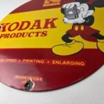 Vintage Kodak Camera Sign – Photos Manufacturer Mickey Gas Pump Porcelain Sign - Image 14