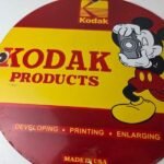 Vintage Kodak Camera Sign – Photos Manufacturer Mickey Gas Pump Porcelain Sign - Image 4