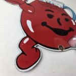 Vintage Kool Aid Sign – Fruit Beverage Mix Powder Piggly Porcelain Gas Pump Sign - Image 11