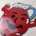 Vintage Kool Aid Sign – Fruit Beverage Mix Powder Piggly Porcelain Gas Pump Sign - Image 12