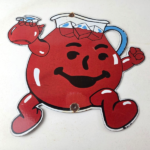 Vintage Kool Aid Sign – Fruit Beverage Mix Powder Piggly Porcelain Gas Pump Sign - Image 15