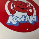 Vintage Kool Aid Sign – Fruit Beverage Mix Powder Porcelain Gas Station Sign - Image 11