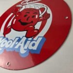 Vintage Kool Aid Sign – Fruit Beverage Mix Powder Porcelain Gas Station Sign - Image 13